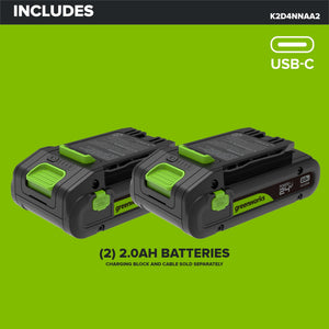 Greenworks PowerAll 24V Battery 2-Pack - image 2 of 6
