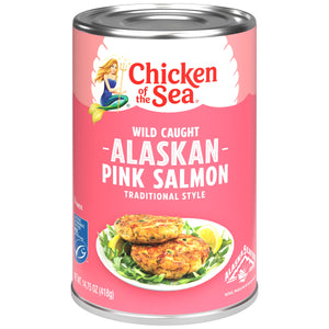 (3 pack) Chicken of the Sea Wild Caught Alaskan Pink Salmon, Traditional Style 14.75 oz — grocery product, view 2