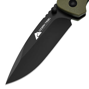 Ozark Trail 7.5 inch Folding Knife,D2 Blade,Ball Bearing,OD Green Handle — sports and outdoor product, view 13