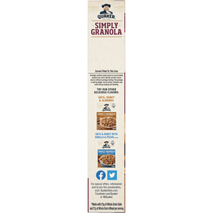 Quaker Simply Granola Breakfast Cereal, Oats Honey Raisins & Almonds, 24.1 oz Box — grocery product, view 4