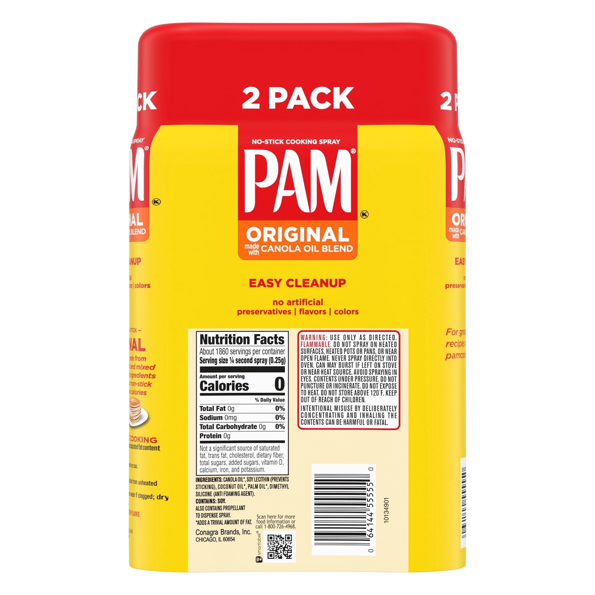 PAM Original Non-Stick Cooking Spray, Canola Oil Blend, Great for Air Fryer, Baking & Grilling — grocery product, view 8