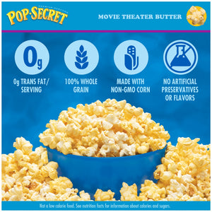 Pop Secret Microwave Popcorn, Movie Theater Butter Flavor, 3 oz Sharing Bags, 18 Ct — grocery product, view 4