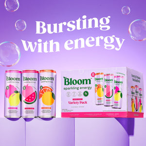 Bloom Nutrition Sparkling Energy Drink, Variety, 12 fl oz Cans, 12 Pack — coffee and drinks product, view 2