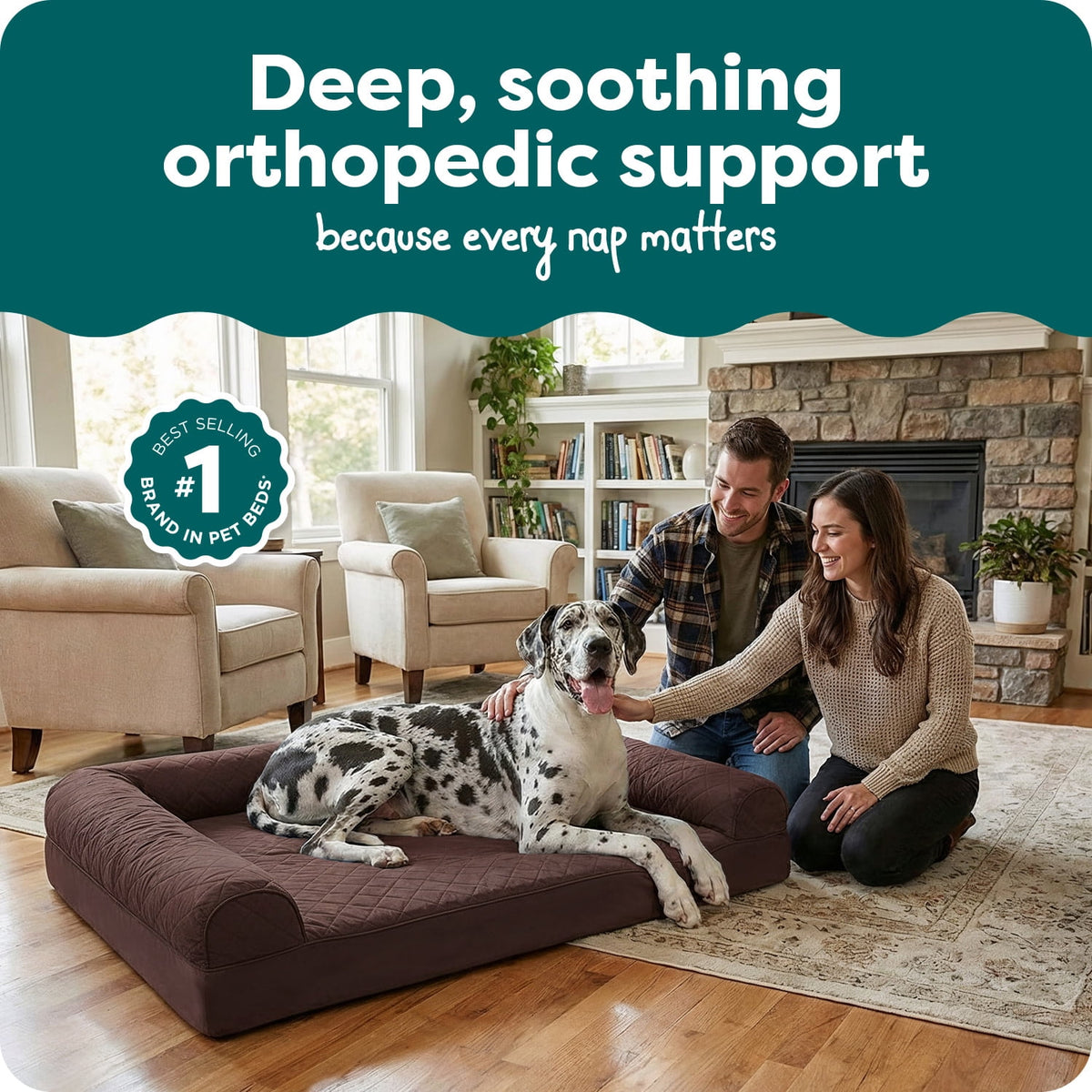 FurHaven Classic Sofa Orthopedic Dog Bed For Large Dogs - image 2 of 6