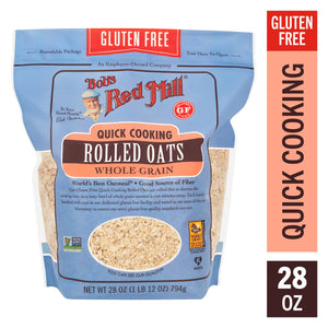 Bob's Red Mill Whole Grain Gluten Free Quick Cooking Rolled Oats - 28 oz Shelf-Stable Bag — grocery product, view 2