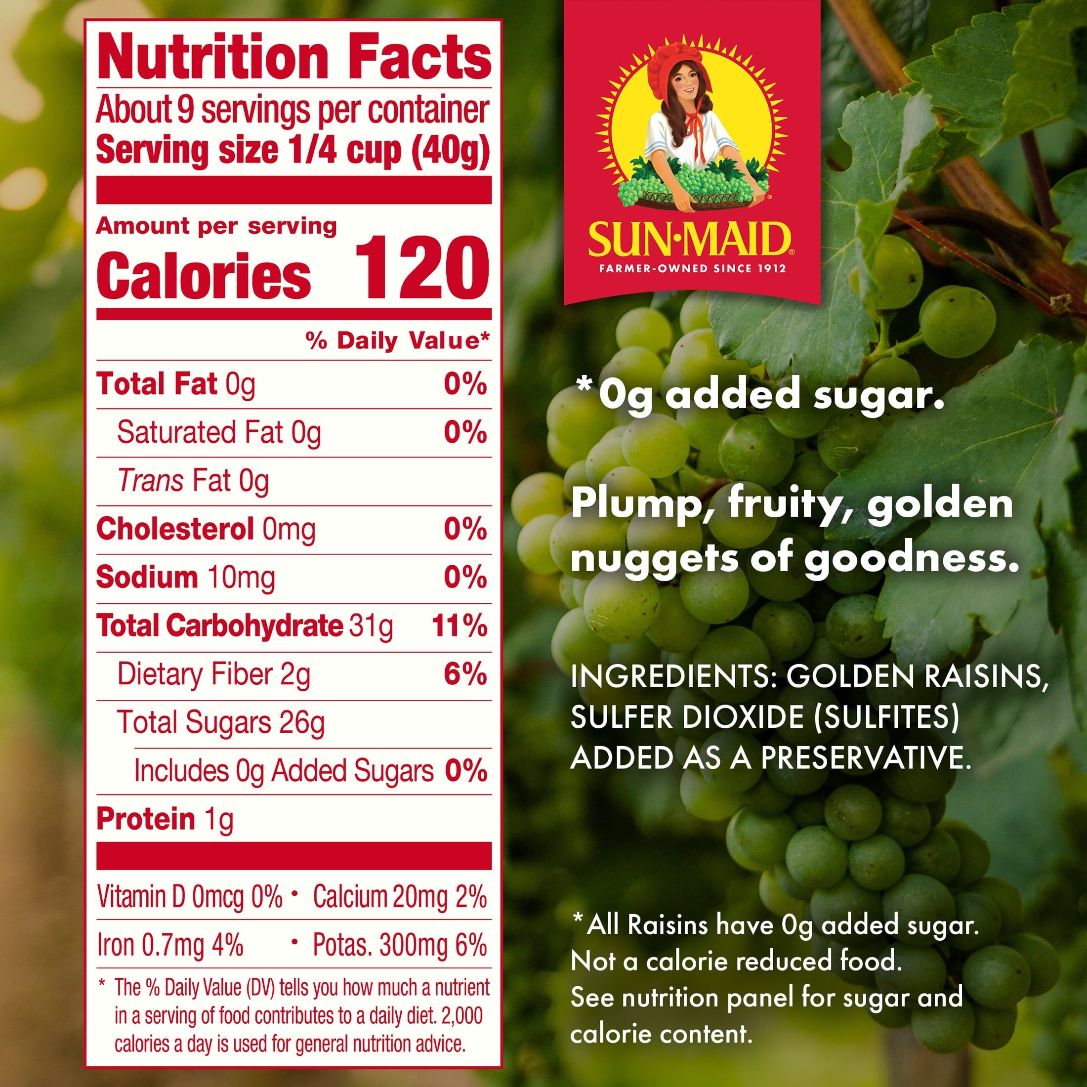 Sun-Maid® California Golden Raisins, 12 oz Bag in a Box — grocery product, view 5