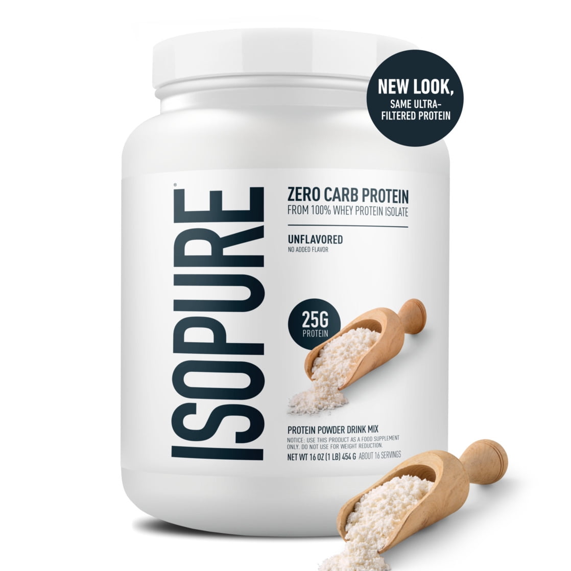 Isopure Zero Carb 100% Whey Protein Isolate Unflavored Protein Powder, 25g, 16 Servings — sports nutrition product, view 8