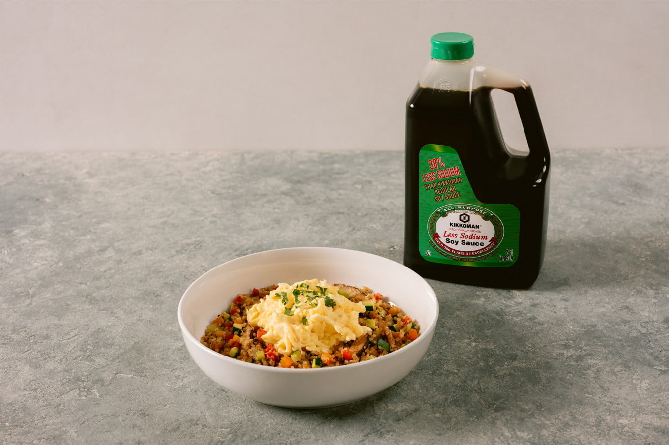 Kikkoman Less Sodium Soy Sauce, 40 oz Bottle — grocery product, view 3