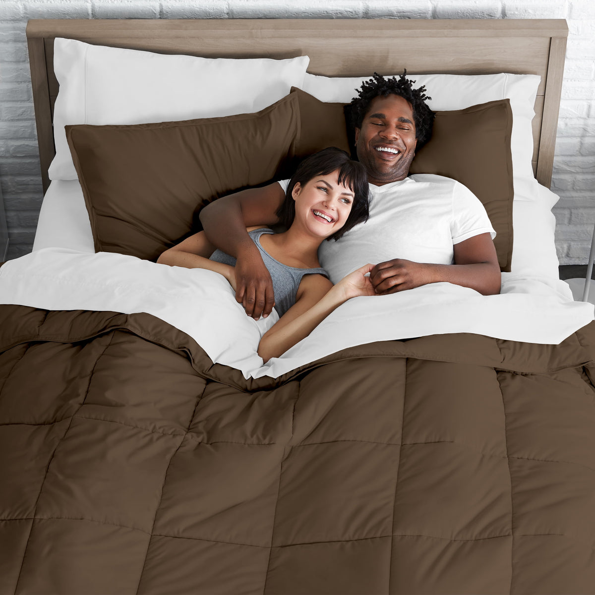 "Bare Home Cocoa 7 Piece Bed in a Bag Comforter Set with Sheets - image 4 of 5