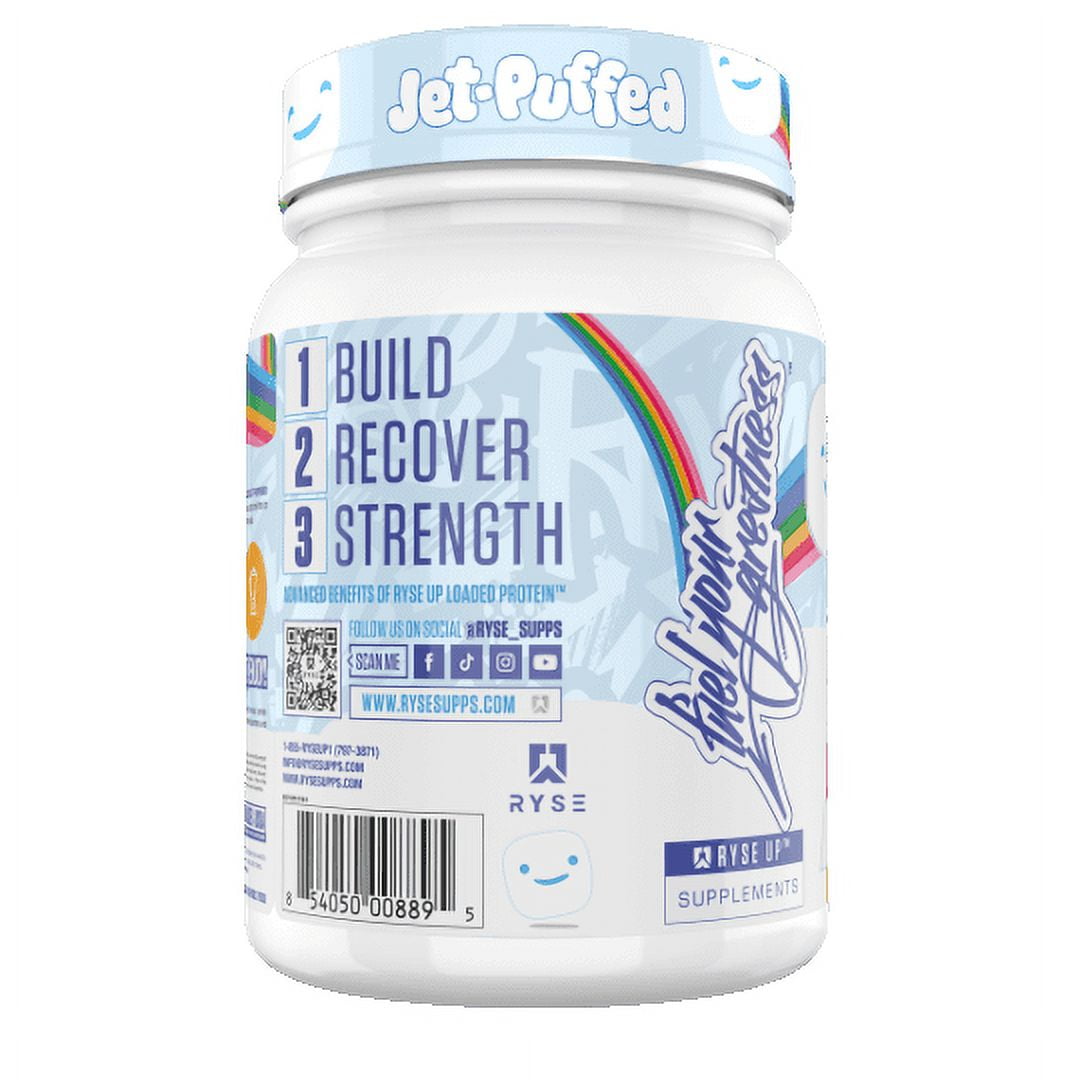 RYSE Loaded Protein Powder, Jet Puffed Marshmallow, 20 Servings, 25g Protein, Post Workout — sports nutrition product, view 2