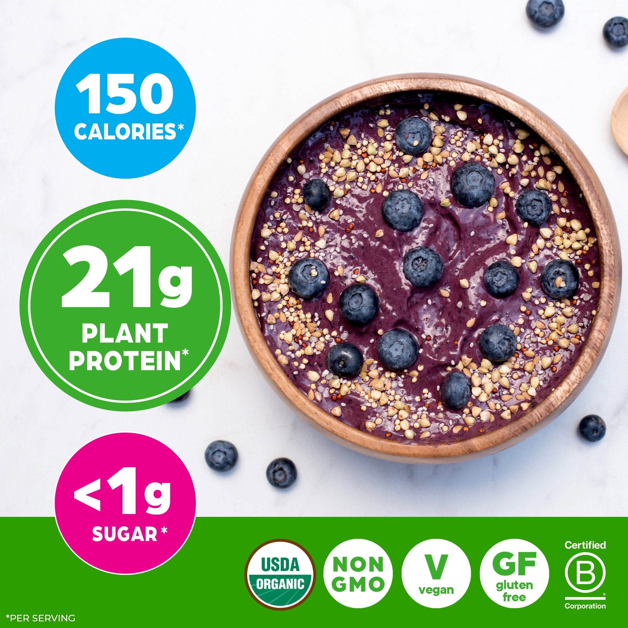 Orgain Organic Vegan 21g Protein Powder, Plant Based Shake Drink, Vanilla Bean 1.02lb — sports nutrition product, view 5