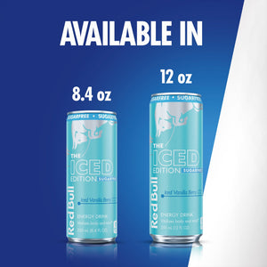 Red Bull Iced Edition Sugarfree Energy Drink, Iced Vanilla Berry, 12 fl. oz. — coffee and drinks product, view 6