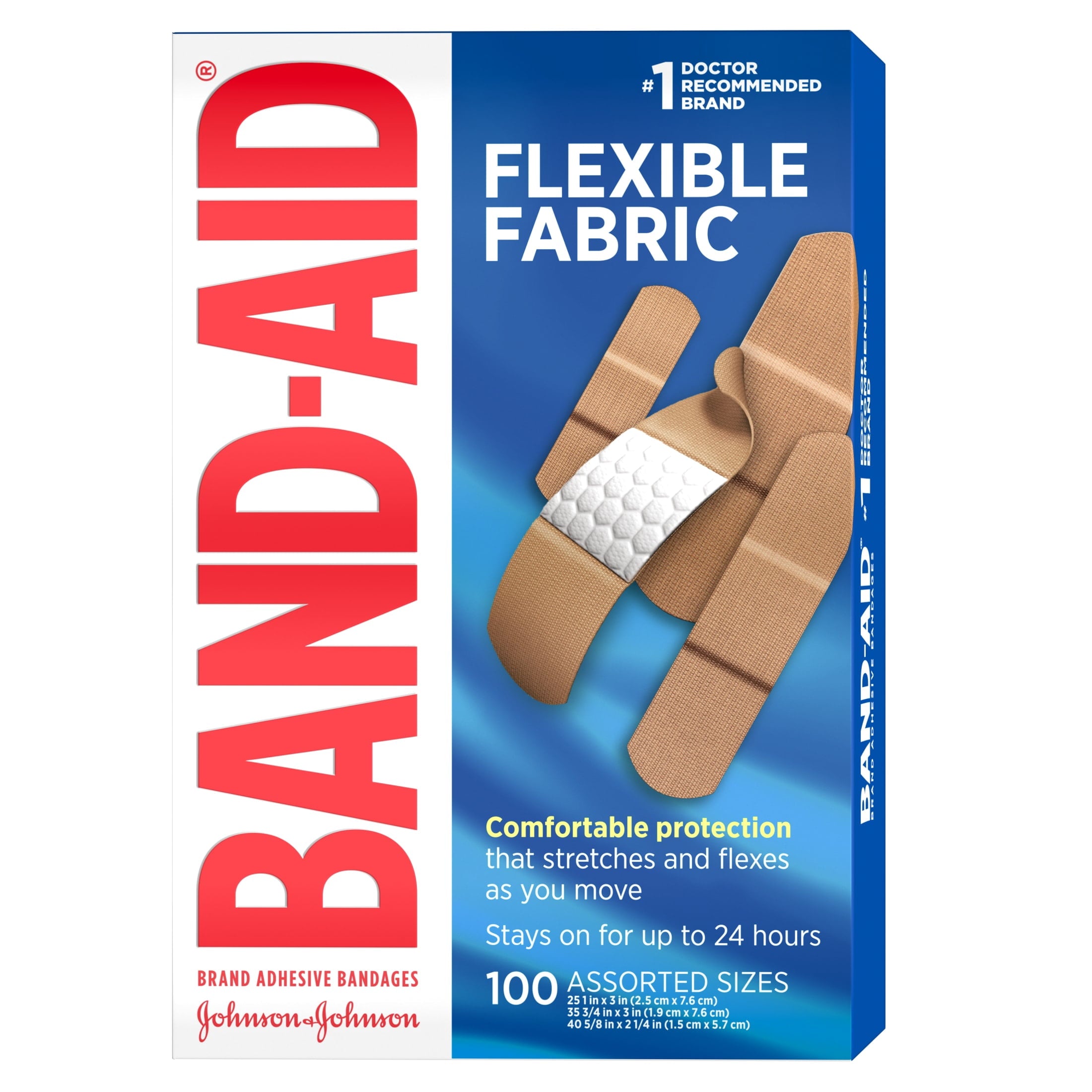 Band-Aid Brand Flexible Fabric Adhesive Bandages, Assorted, 100 Count — health and personal care product, view 10