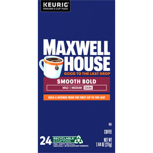 Maxwell House Smooth Bold Roast Coffee K-Cup Pods, 24 ct Box — coffee and drinks product, view 5