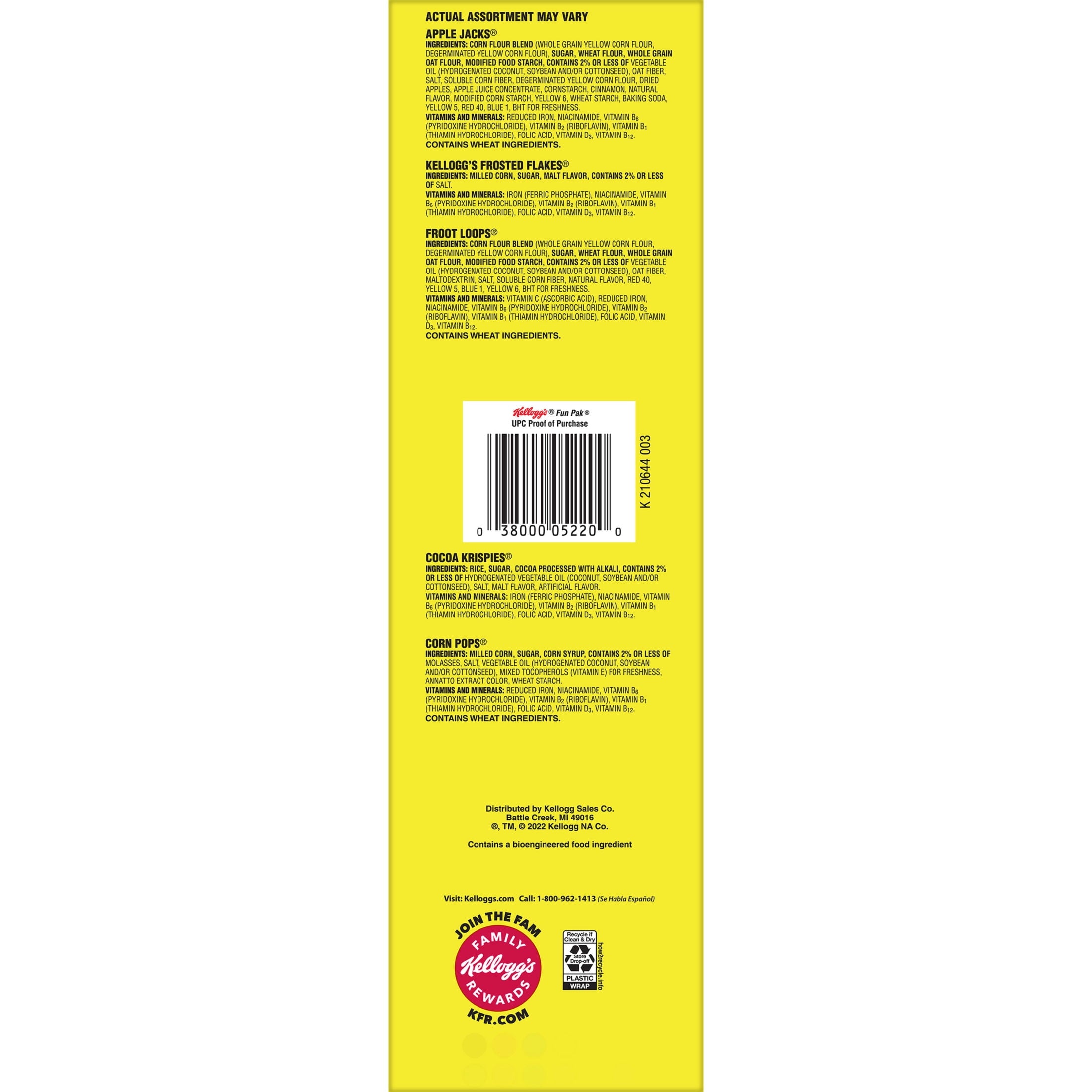 Kellogg's Breakfast Cereal, Kids Cereal, Family Breakfast, Variety Pack, 8.56oz Tray (8 Boxes) — grocery product, view 13