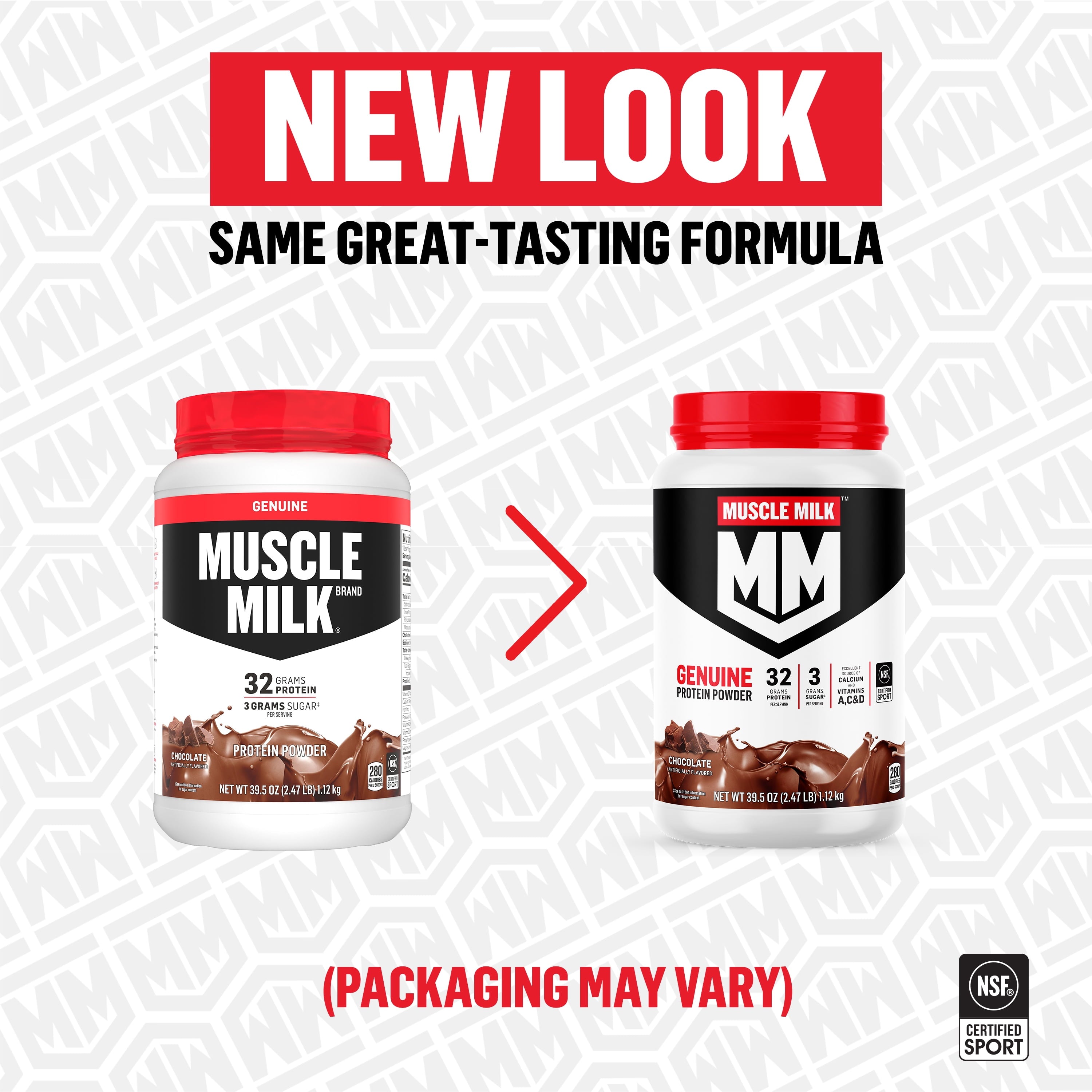 Muscle Milk Genuine Protein Powder, Chocolate, 1.93 Pound, 12 Servings — sports nutrition product, view 2