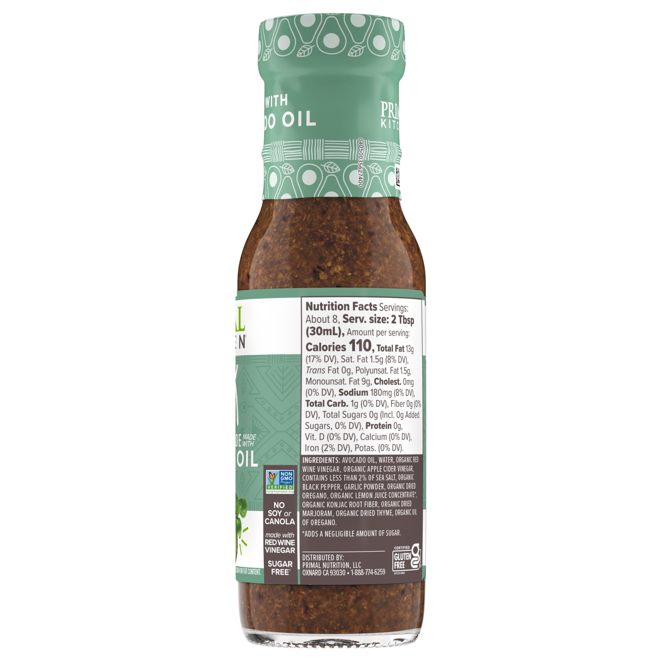 Primal Kitchen Greek Vinaigrette & Marinade 8 fl oz — grocery product, view 7