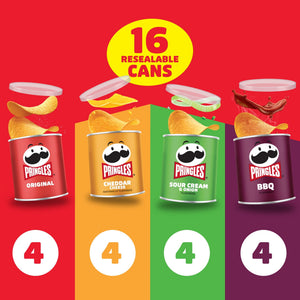 Pringles Potato Crisps Chips, Lunch Snacks, Variety Pack, 22oz Pack (16 Cans) — grocery product, view 2
