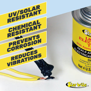 Star Brite Liquid Electrical Tape - Black Vinyl Coating - 4oz Can with Applicator Brush — home and garden product, view 5