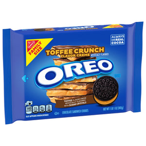(3 pack) OREO Toffee Crunch Creme with Sugar Crystals Chocolate Sandwich Cookies, Family Size — grocery product, view 10