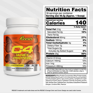Cellucor C4 Whey Protein Powder, Reese's Peanut Butter Cup Flavor, 25g of Protein — sports nutrition product, view 2