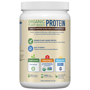 Garden of Life Organic Plant-Based Protein Powder, Chocolate, 20g Protein Shake Drink — sports nutrition product, view 8