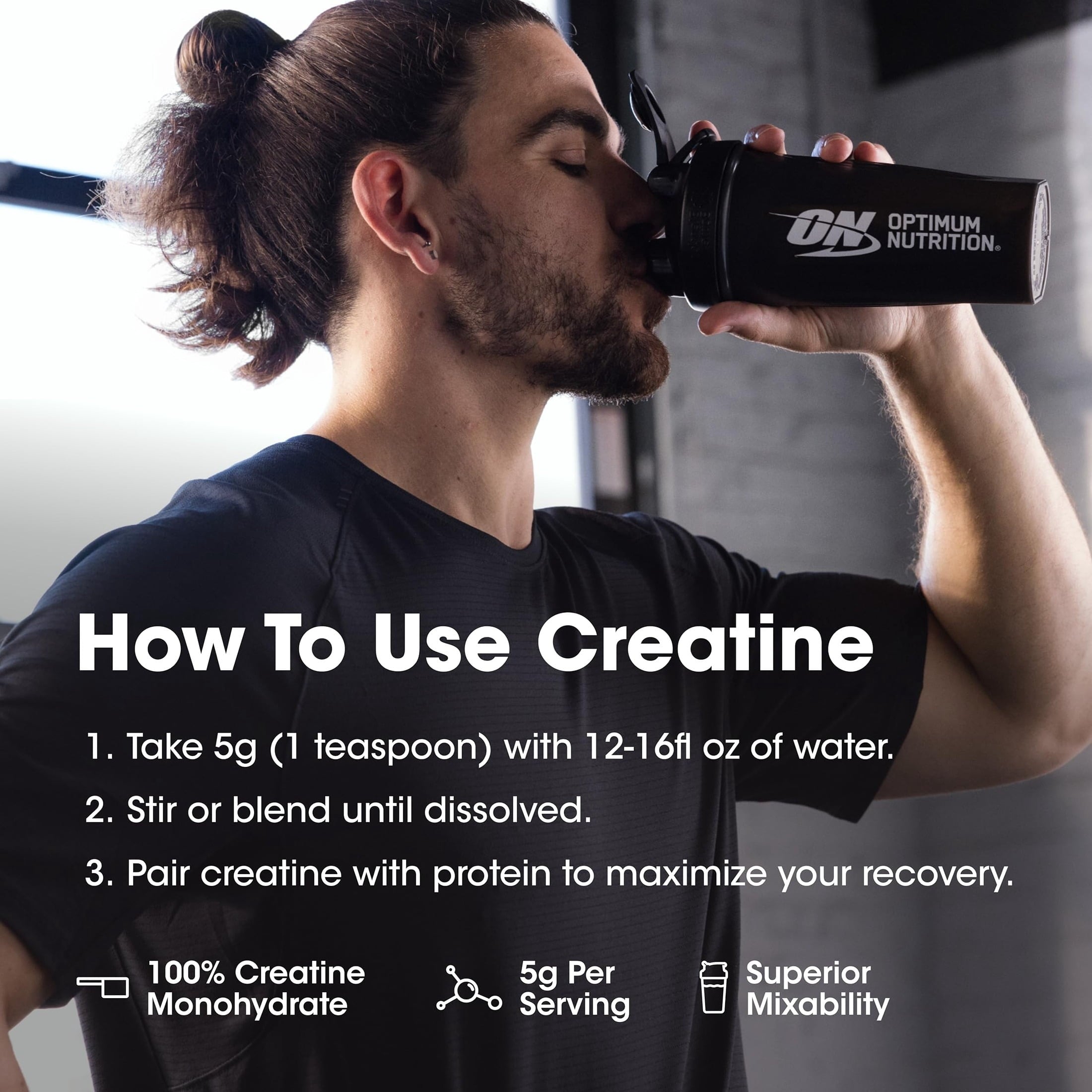 Optimum Nutrition, Micronized Creatine Powder, Unflavored 60 Servings — sports nutrition product, view 7