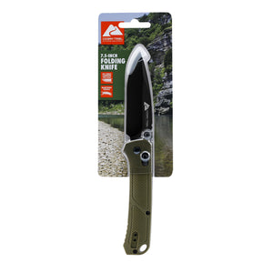 Ozark Trail 7.5 inch Folding Knife,D2 Blade,Ball Bearing,OD Green Handle — sports and outdoor product, view 16