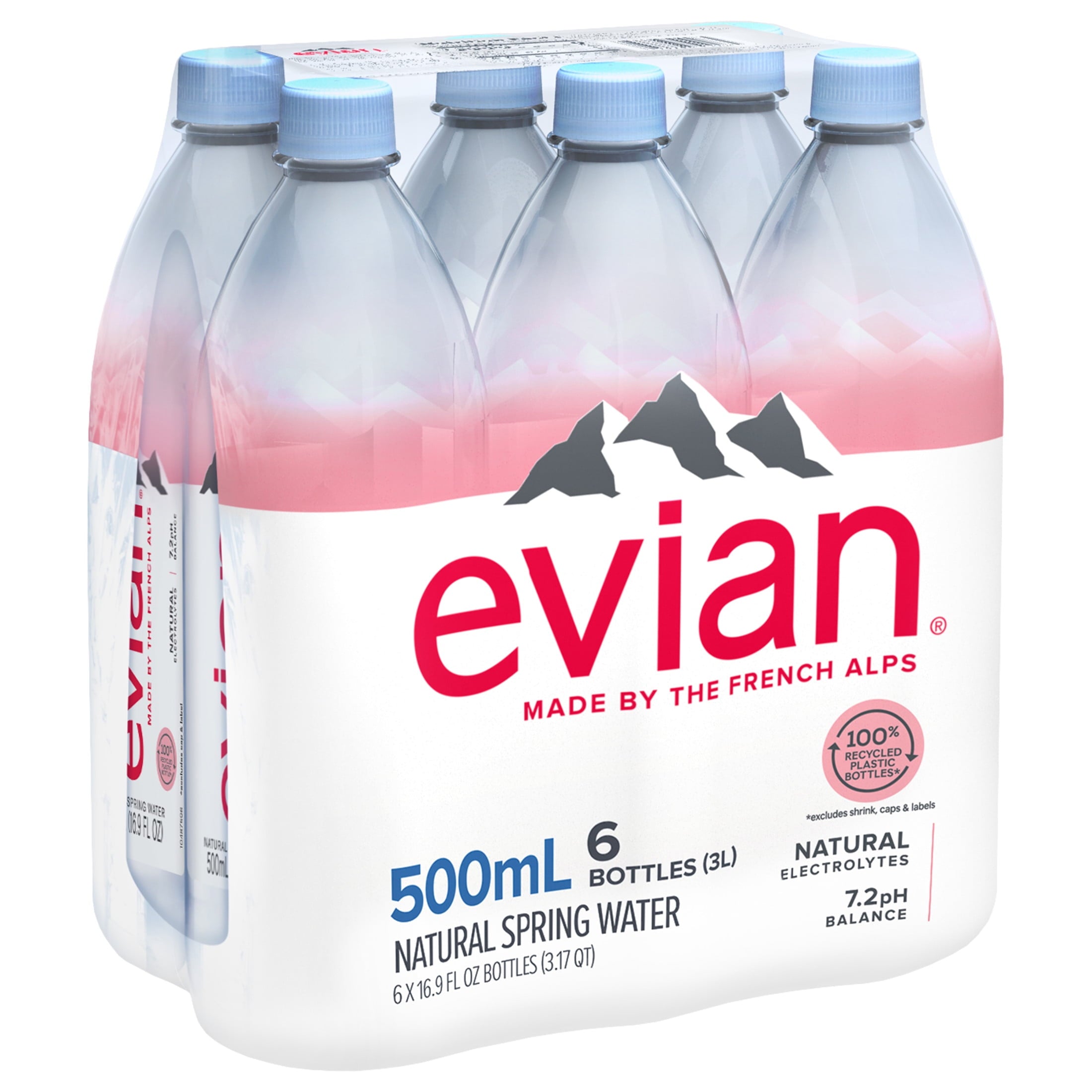 evian Natural Spring Water, 16.9 fl oz, 6 Pack Bottles — coffee and drinks product, view 12