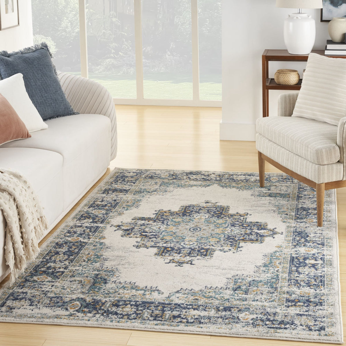 Nourison Passion Persian Ivory/Grey/Blue 8' x 10' Area Rug - image 2 of 6