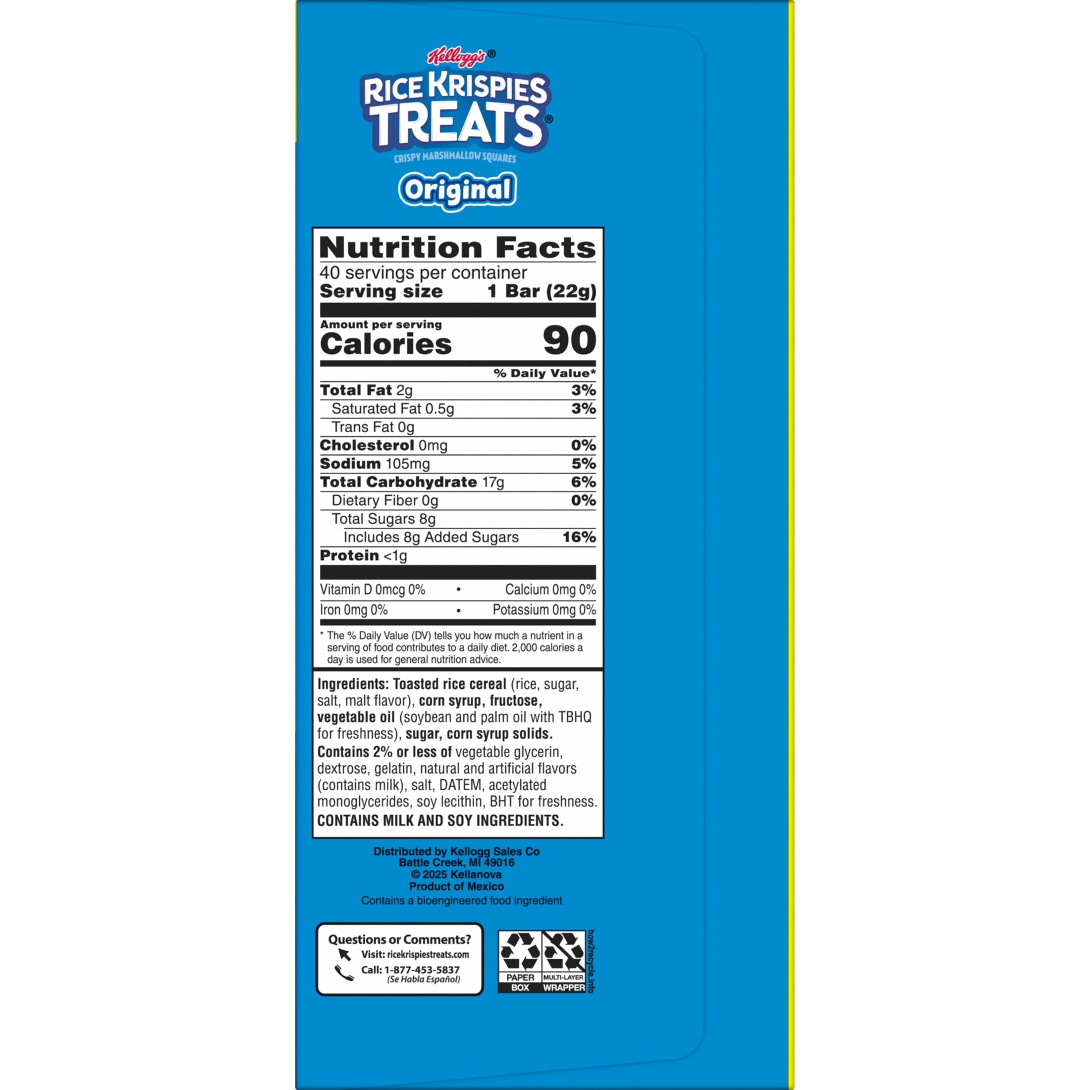 Rice Krispies Treats Original Chewy Crispy Marshmallow Squares, Snacks Value Pack, 31.2 oz — grocery product, view 10