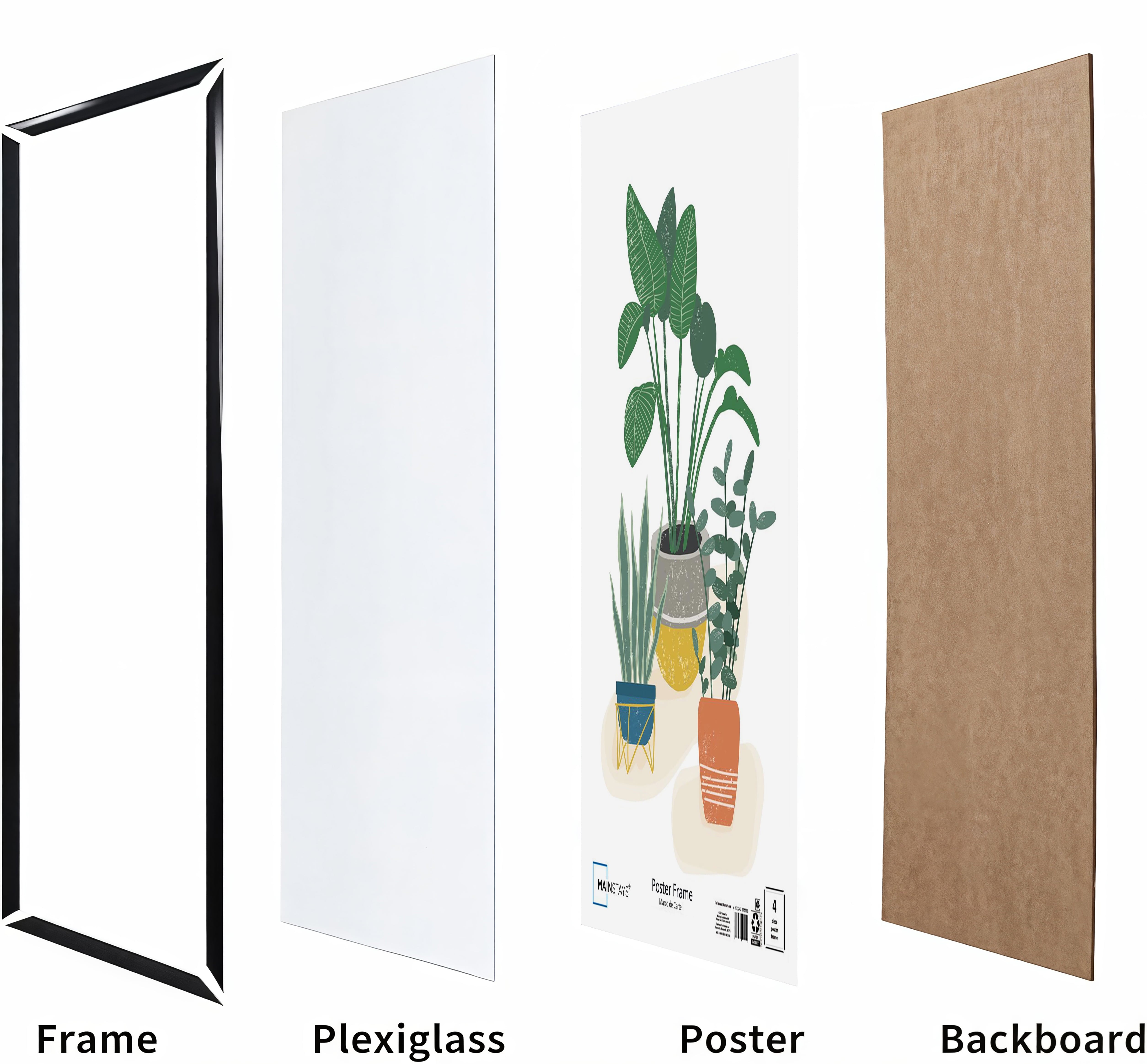 Mainstays 24x36 Black Flat Profile Wall Photo Frame — home and garden product, view 2