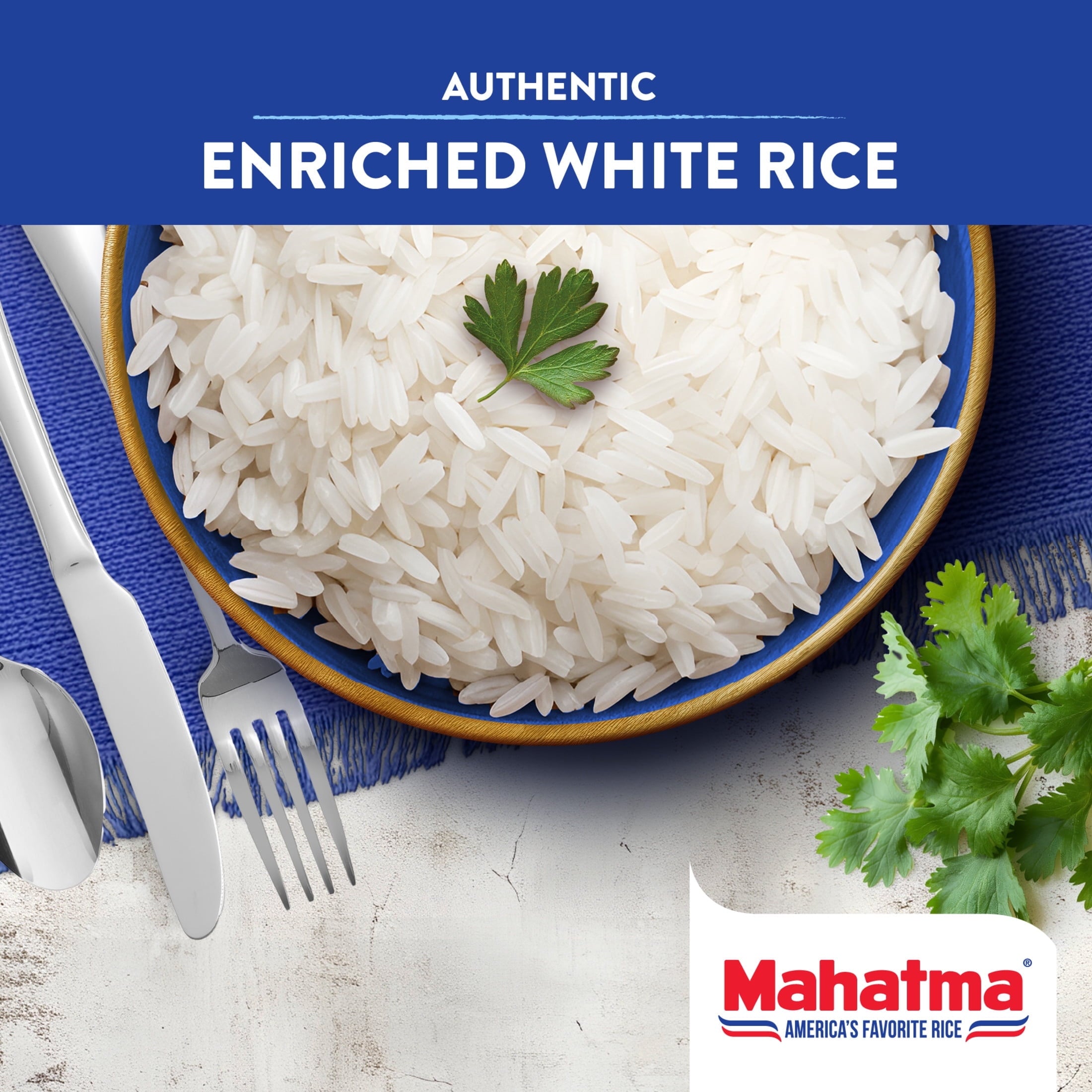 Mahatma Enriched Extra Long Grain White Rice, 20 lb Bag — grocery product, view 2