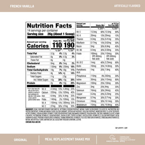 (3 pack) SlimFast Original Meal Replacement Shake Powder, French Vanilla, 12.83 oz — sports nutrition product, view 3