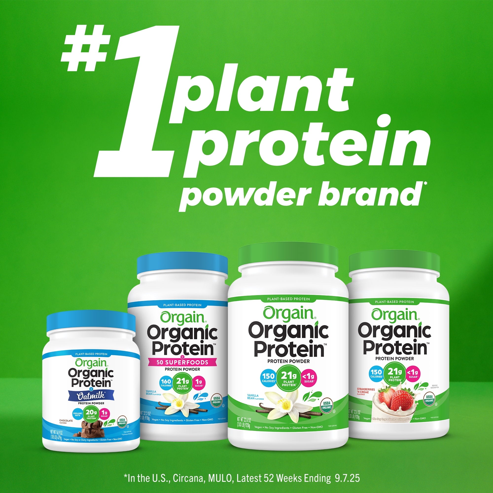 Orgain Organic Vegan 21g Protein Powder, Plant Based Shake Drink, Vanilla Bean 1.02lb — sports nutrition product, view 6