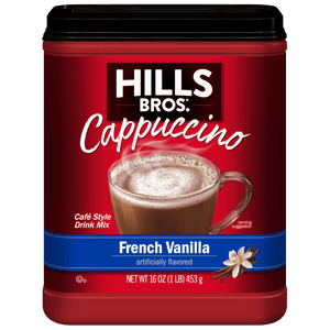 Hills Bros. French Vanilla Cappuccino Instant Coffee Mix, 16 Ounce Canister — coffee and drinks product, view 5