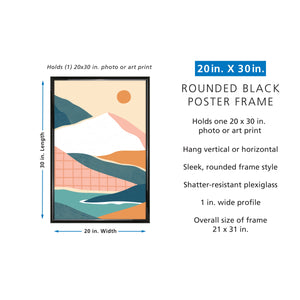 Mainstays – 20x30 Picture Frame – Black Rounded Profile Wall Photo Frame — home and garden product, view 5
