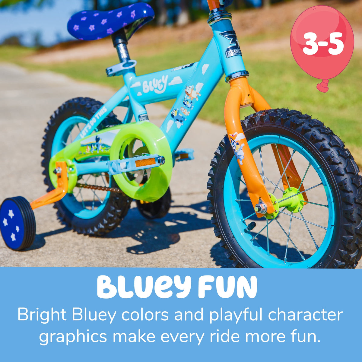 Dynacraft Bluey Kids 12-inch BMX Bike with Training Wheels - image 2 of 6