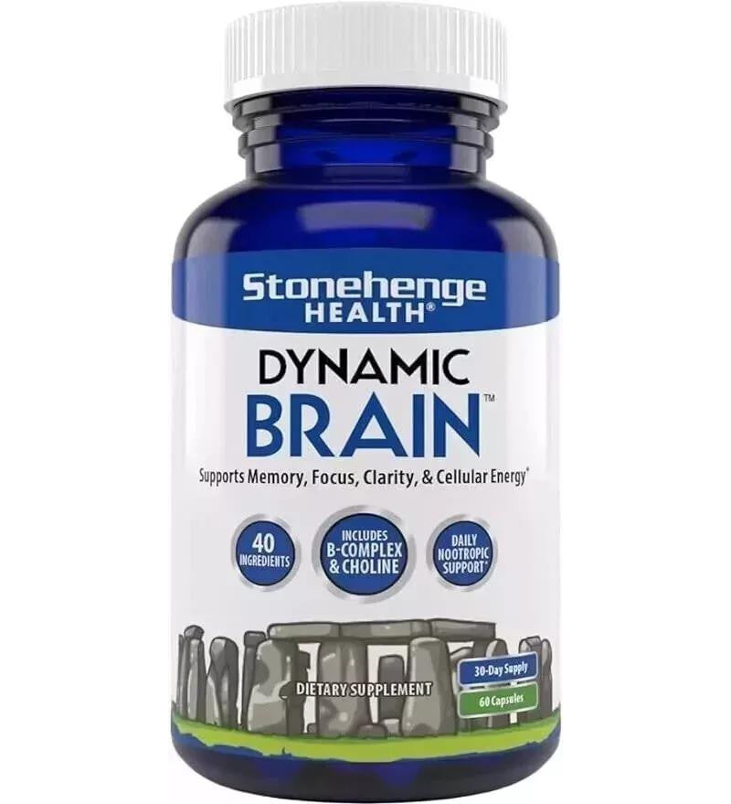 Stonehenge Health Dynamic Brain Supplement For Enhanced Memory and Focus 60 Caps — dietary supplement