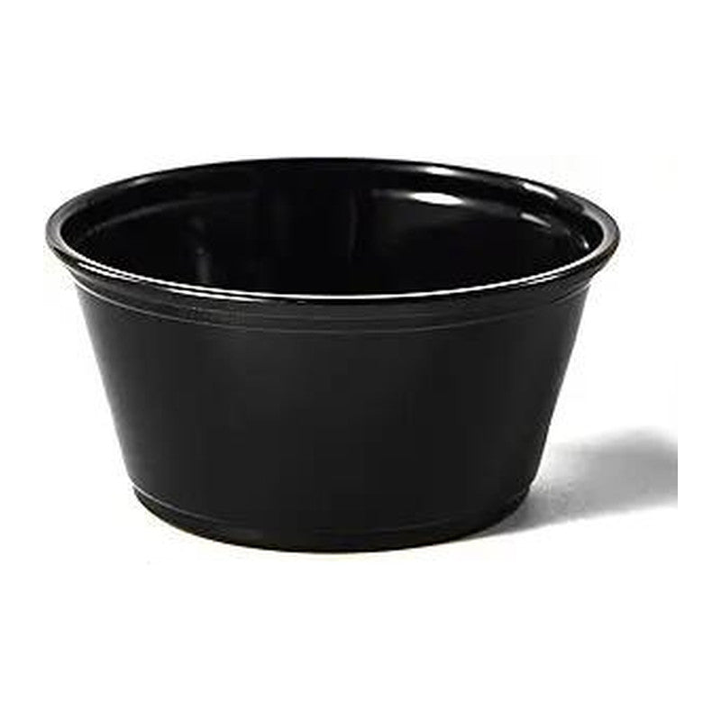 Black Portion Cup 3.25oz (2500/case) — food service cups and containers