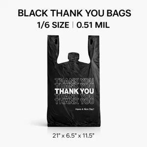 1/6 Thankyou T-Shirt Bag 24mic (400/case) — packaging supply