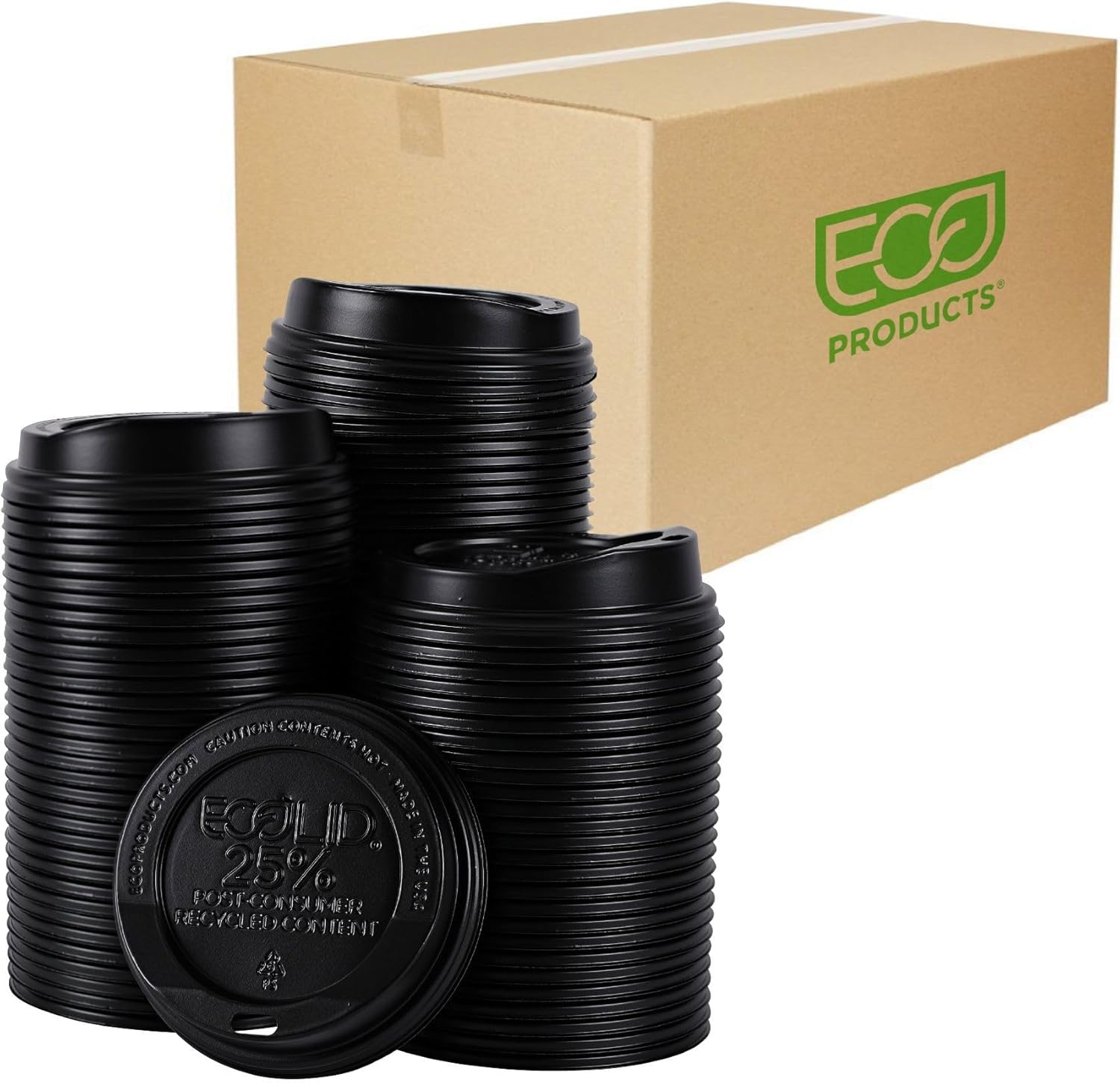 Black Coffee Cup Lids 8oz (1000/case) — catering supply