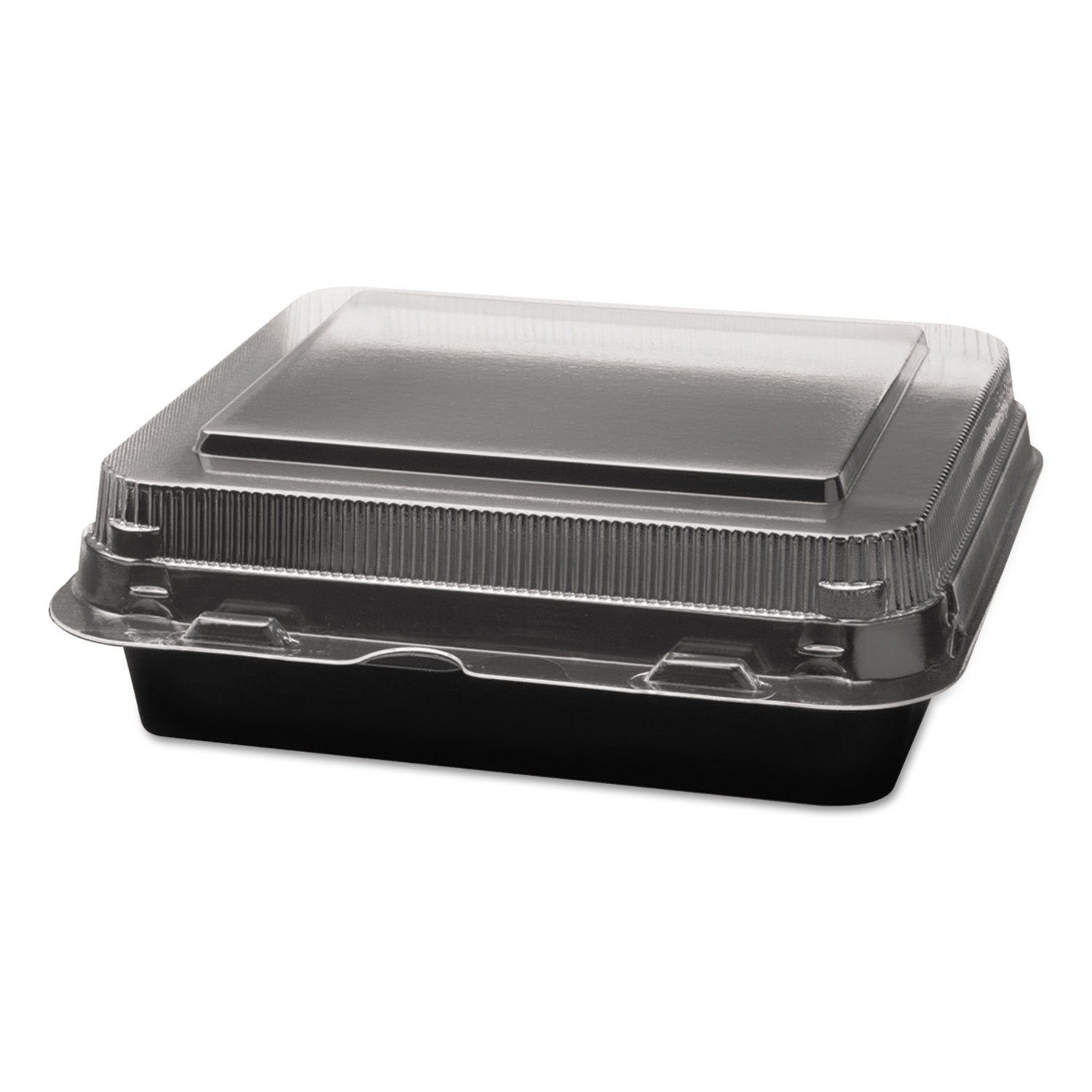 Black Container with Clear Lid 6x6 (200/case) — catering supply