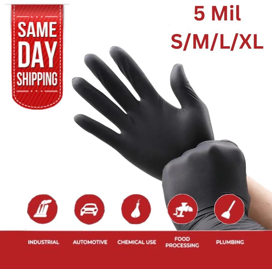Black Nitrile Gloves S (1000/case) — cleaning product