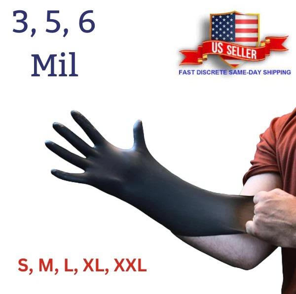 Black Nitrile Gloves XL (1000/case) — cleaning product