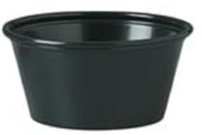 Black Portion Cup 2oz (1000/Case) — catering supply