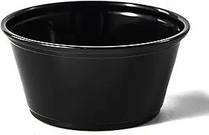 Black Portion Cup 3.25oz (2500/case) — catering supply