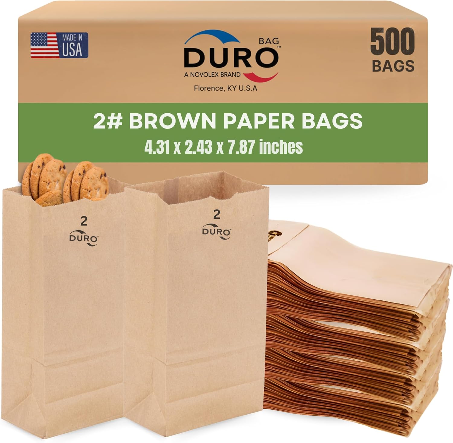 Brown Paper Bag # 2 (500/Case) — retail product