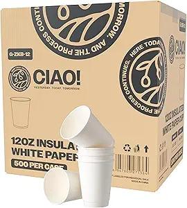 Cafecito Coffee Cup Double Wall 12oz (500/case) — catering supply