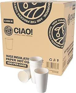 Cafecito Coffee Cup Double Wall 16oz (500/case) — catering supply